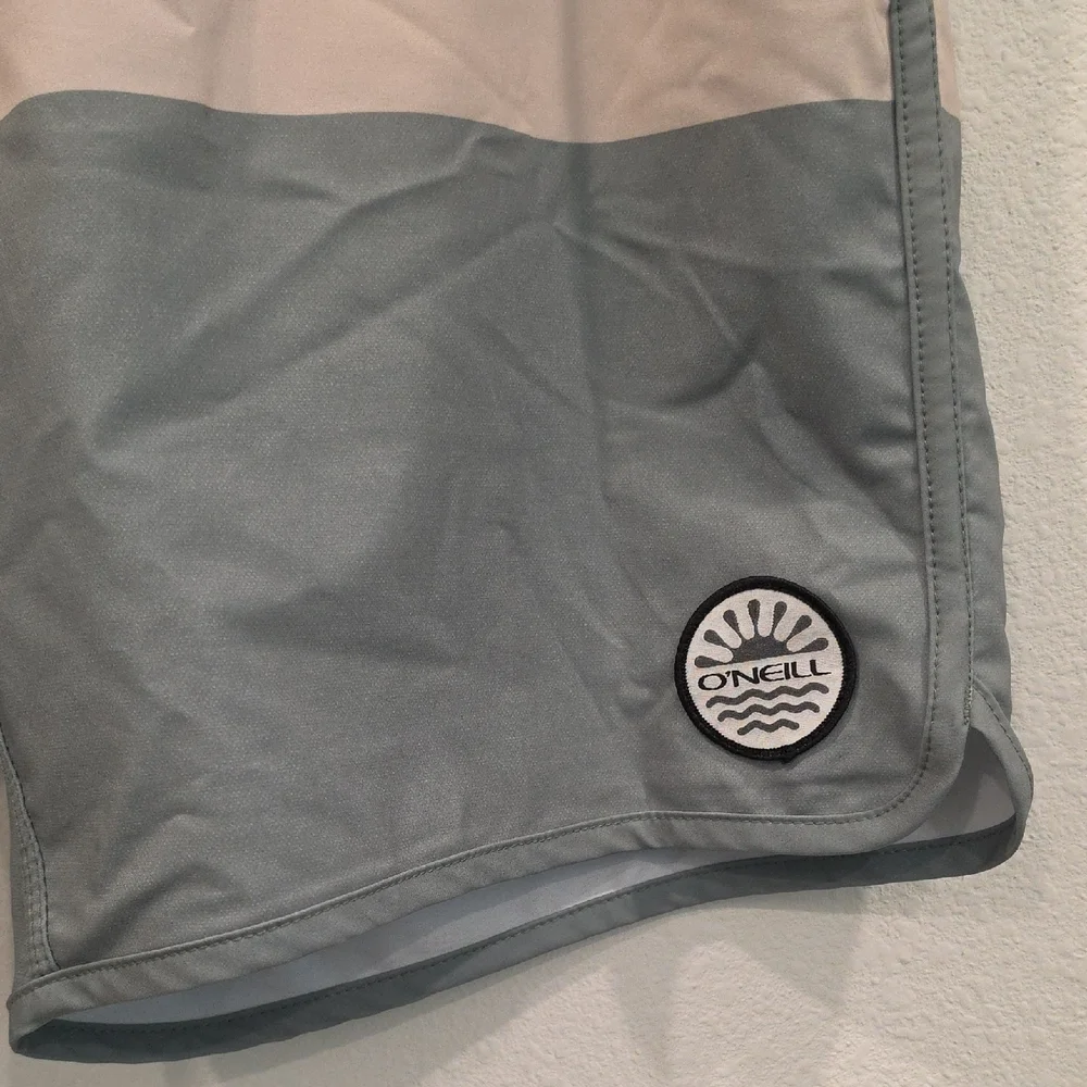 O'Neill Cruzers Sage Green Boardshorts with Grey, Blue & Tan Stripes